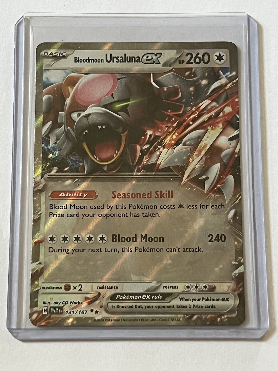 Bloodmoon Ursaluna EX 141 Pokemon Twilight Masquerade 2024