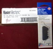 720683 Master Mechanic  20 PK .025 Round Corner Safety Utility Blades For Knives