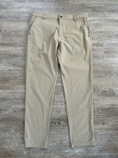 Lululemon Commission Pants Mens ABC Classic Fit 36x33 Warpstreme LM5711S Beige