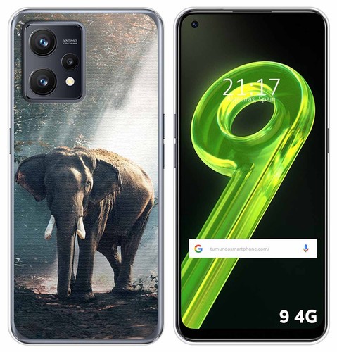 Custodia In Silicone Per Realme 9 4G Design Elefante Disegni