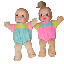 90s Magic Nursery Baby Dolls Twins 1992 Mattel Boy Girl 9" Vintage