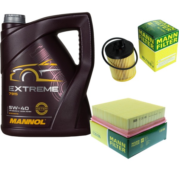 Mann Inspektionspaket 5L Mannol Extreme 5W-40 FüR Opel Corsa D 1.2 1.0 1.4-image