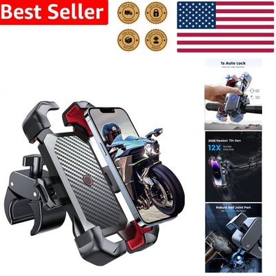 Bicycle Phone Holder 360 Adjustable 1 Click Auto Lock Compatible iPhone Samsung
