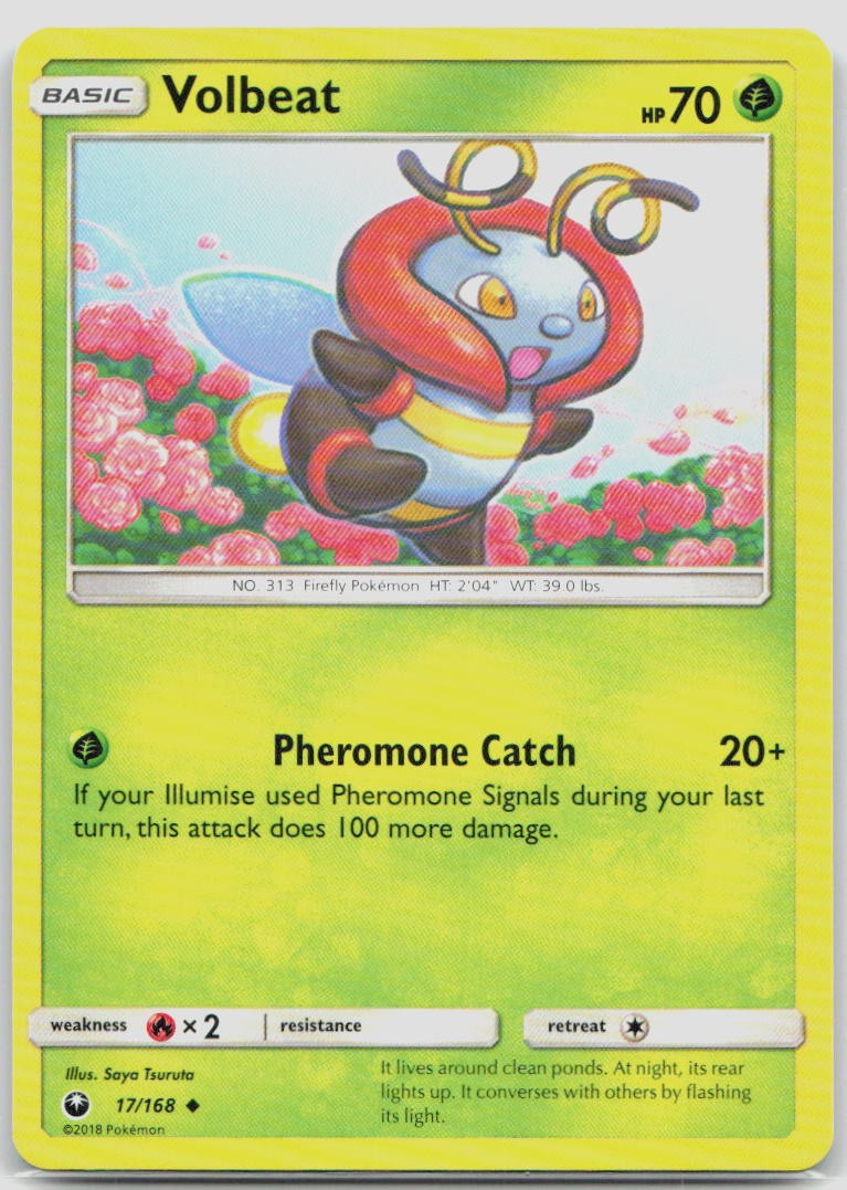 Volbeat 17/168 SM - Celestial Storm Pokemon LP English