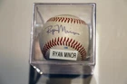 RYAN MINOR PHILADELPHIA PHILLIES VINTAGE AUTOGRAPHED BASEBALL WITH SHOWCASE