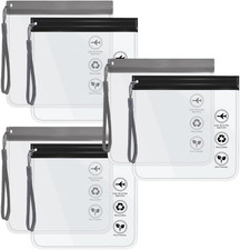 6 Pcs TSA Approved Clear Travel Toiletry Bag - 20 X 20Cm Eco-Friendly Recyclable