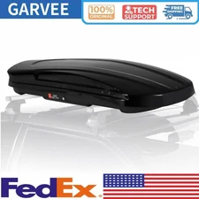 17 Cu.Ft Hard Shell Roof Top Cargo Carrier Waterproof Lockable Storage Box