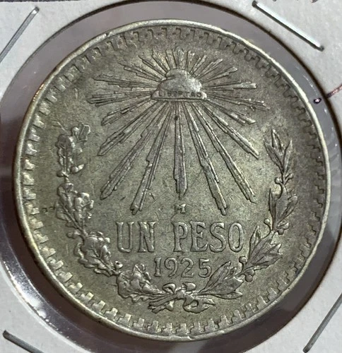 1925 Mexico Un Peso Silver — photo from the most recent tracked eBay sale