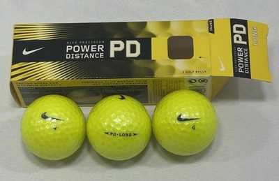 Vintage Nike Precision Power Distance Golf Balls Sleeve Yellow NEW NIP RARE