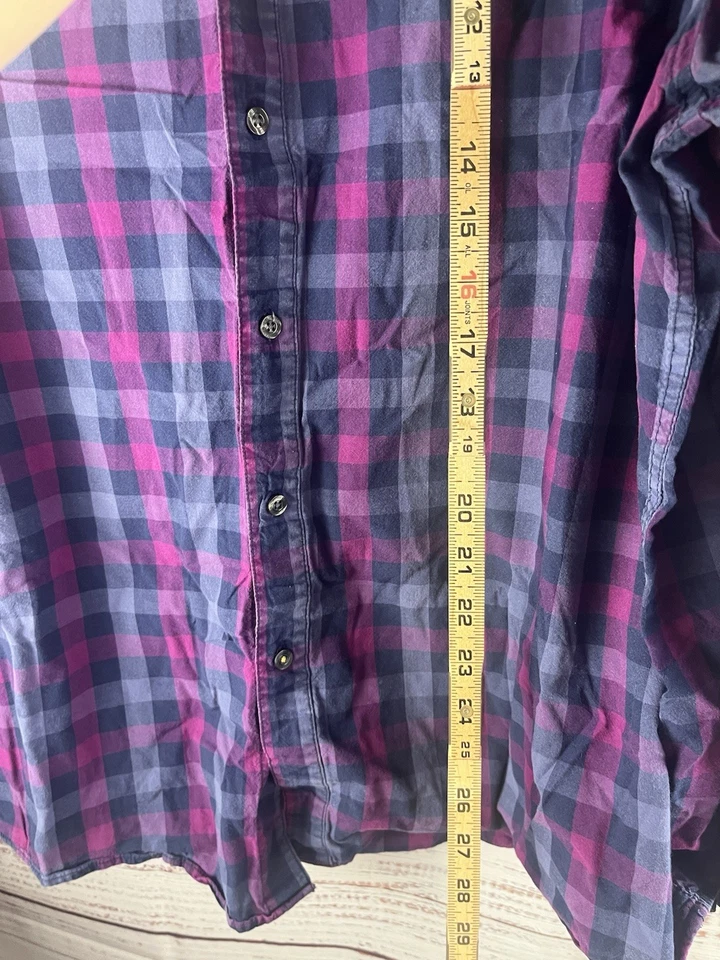 Threads & Heirs Button Up Shirt Mens XXL Purple Long Sleeve Casual Cotton Blend - Image 3 of 4