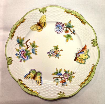 Herend Porzellan Teller 19cm ,Queen Victoria,  handpainted, 517 / VBO,- 1. WAHL