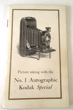Vintage 1922 No. 1 AUTOGRAPHIC KODAK SPECIAL MANUAL INSTRUCTIONS