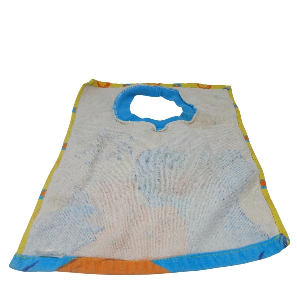Vintage 1990s Sesame Street Cookie Monster Terry Cloth Bib Kids Pullover #D19 - Image 4 of 4