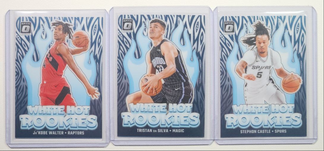 [3] JA'KOBE WALTER STEPHON CASTLE 2024-25 OPTIC WHITE HOT ROOKIES RC Q5686
