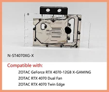 Granzon GPU Water Block For ZOTAC GeForce RTX 4070-12GBX-GAMING/4070 Twin Edge