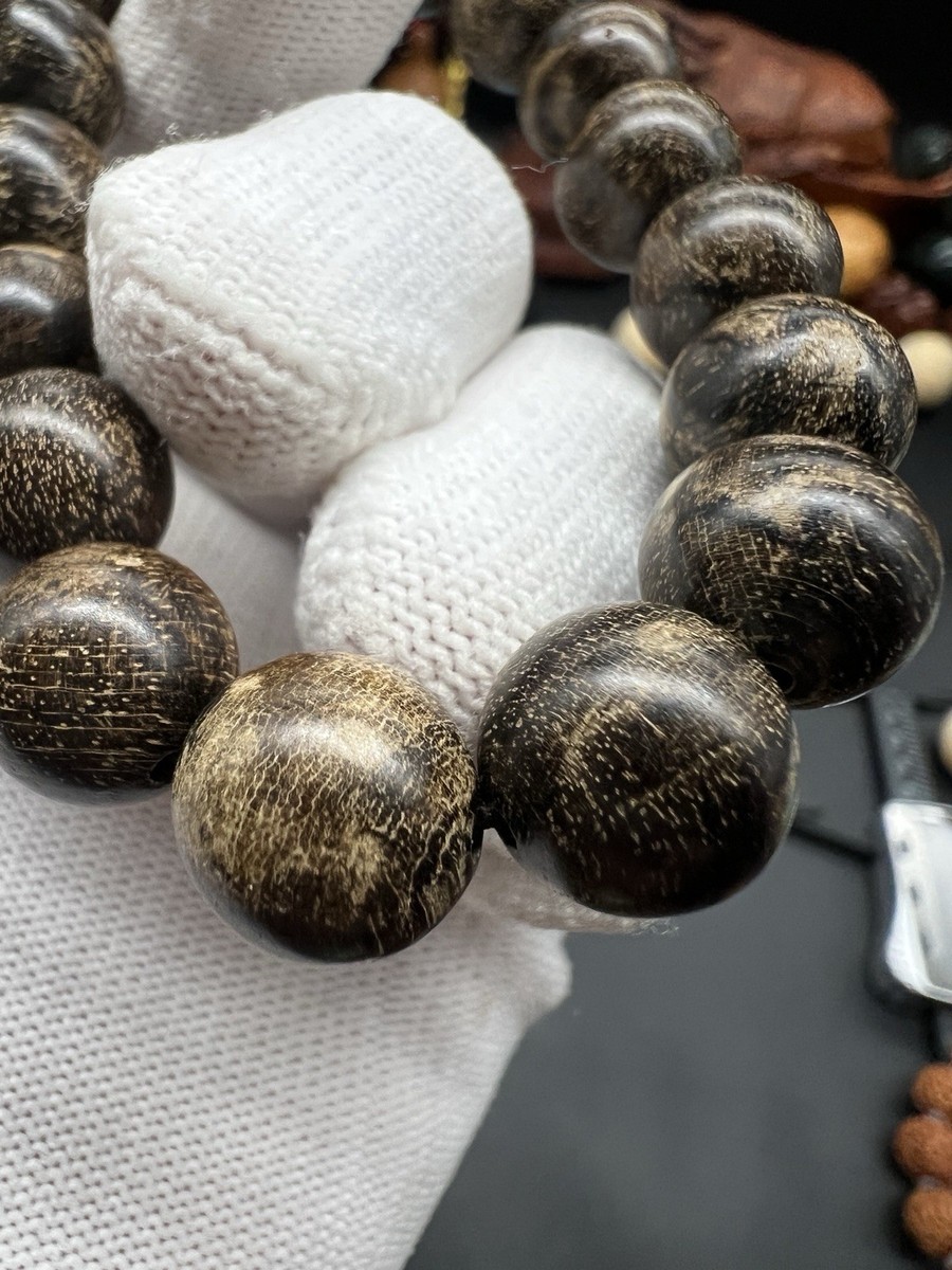 18g ~12mm Cambodian Bodhisattva Chess Eaglewood Bracelet柬埔寨土沉