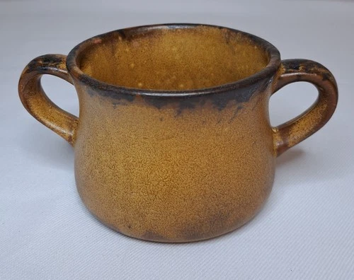 Vintage McCoy Pottery Canyon Mesa Soup Mug Double Handles 12 Oz MCM