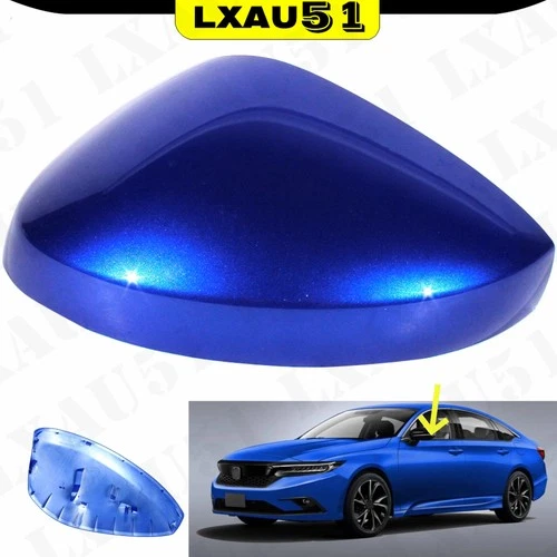 Blue Painted Mirror Cover Cap Housing For Civic 2022-2023 US Left Driver Side