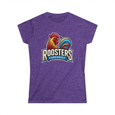 Roosters Card Vault Women’s Logo Tee | Relaxed Fit, 100% Cotton, Multiple Colors