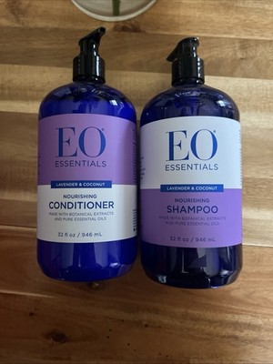 (2 Pack) EO Essential Oils - Lavender & Coconut - SHAMPOO & CONDITIONER - 32 oz 