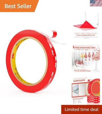 Double Sided Tape Heavy Duty VHB, 0.5''×16.5ft, 4905 Strong Adhesive Waterproo...