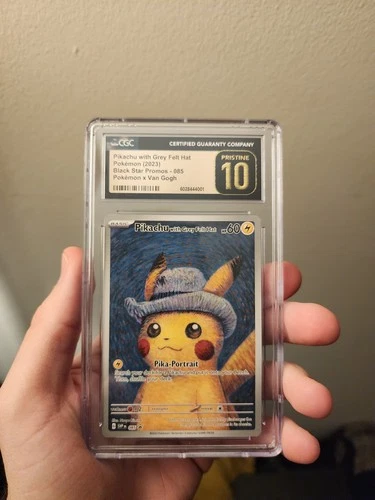 Pokemon Pikachu with Grey Felt Hat Van Gogh FA Promo SVP EN 085 CGC 10 Pristine