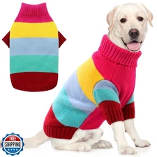 AOFITEE XL Dog Sweater, Extra Large Dog Sweater Girl Boy, Stretchy Turtleneck