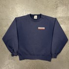 Vintage 90s Hvac Construction Sun Faded Distressed Crewneck Sweatshirt Blue L