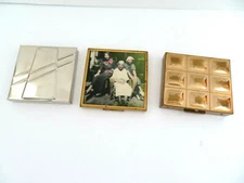 3 Misc. Unique 1920's-1940's Powder, Pill Box or Rouge Compacts - s