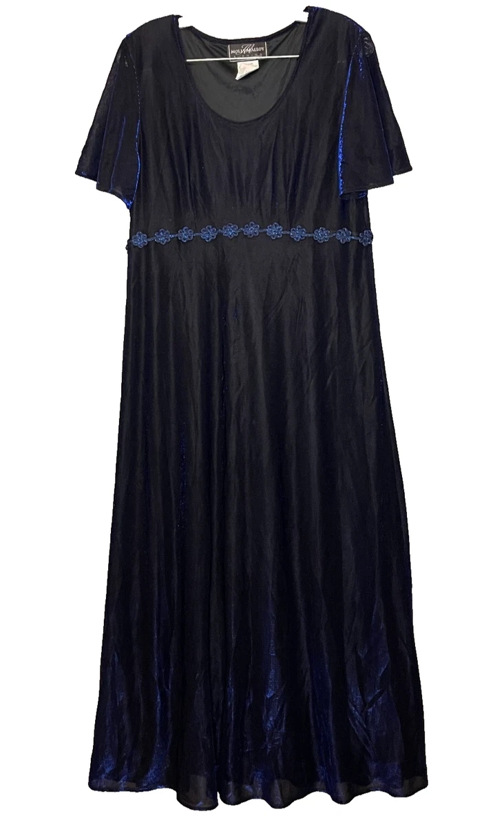 molly malloy evening dresses Long dress with sheer chiffon sleeves main image 1