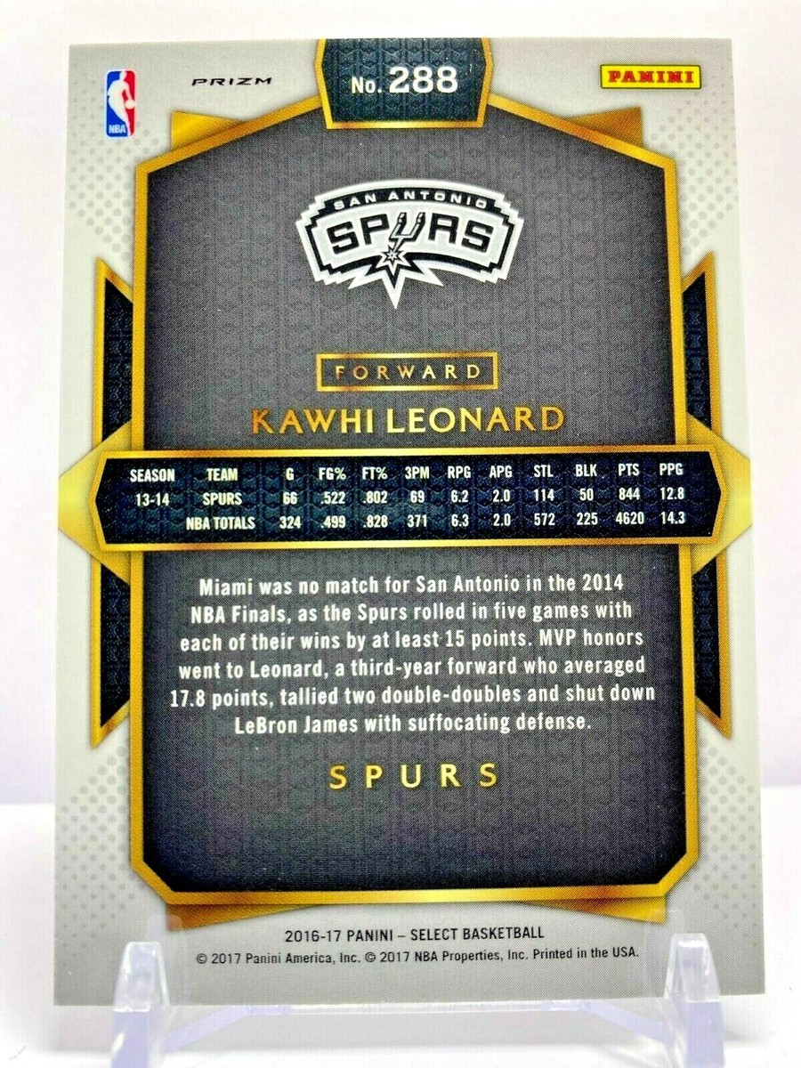 2016-17 Panini Select Silver Prizm Kawhi Leonard Finals MVP 2016-17 Panini Select Silver Prizm Kawhi Leonard Finals MVP