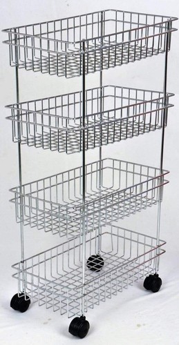 Firewave® 4 layer vegetable stainless steel trolley for home and kitchen - Picture 2 of 4