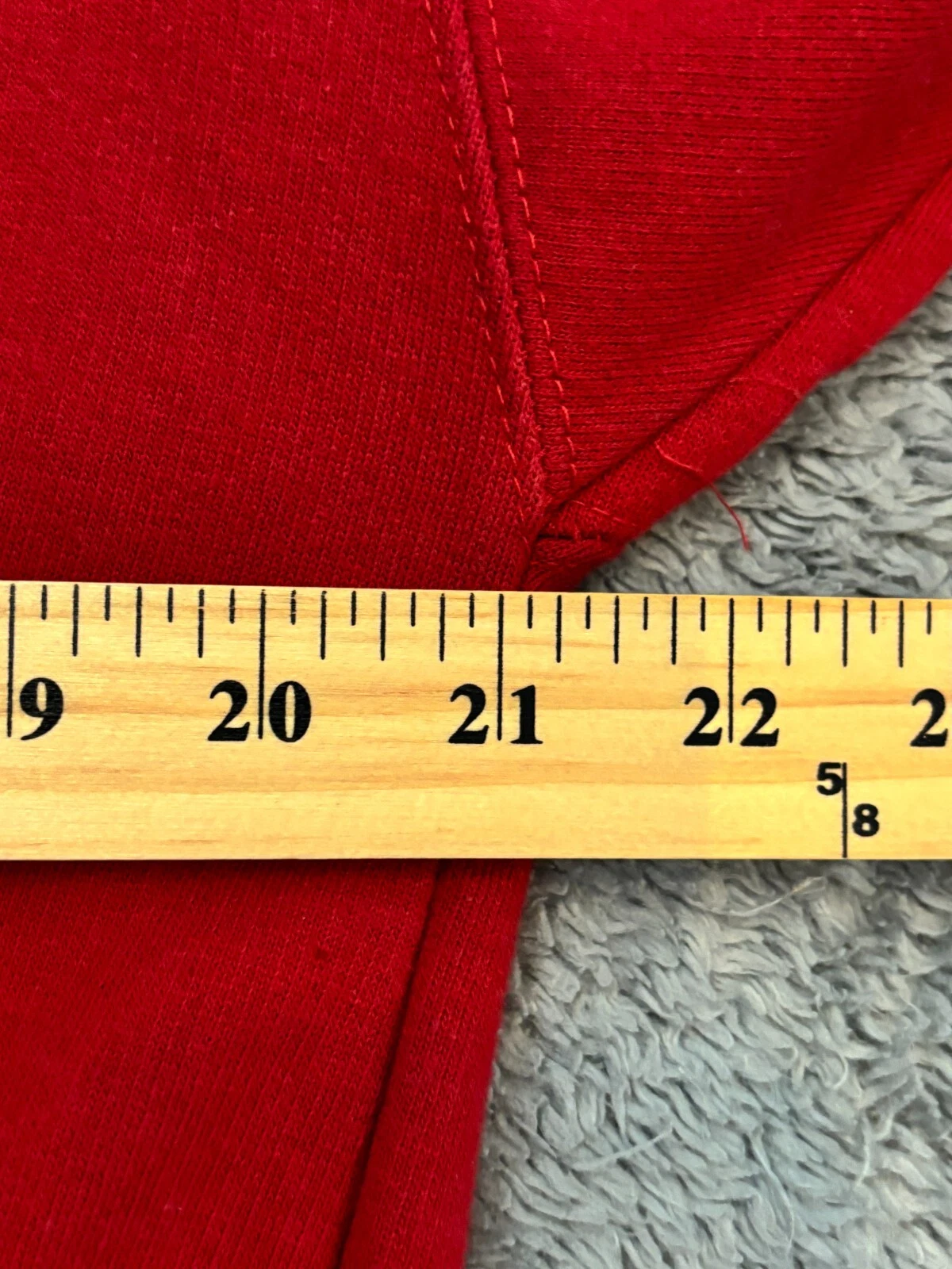 VETEMENTS Chicago Felpa con Cappuccio Uomo Small Life Apparel Maglione Pullover Rosso