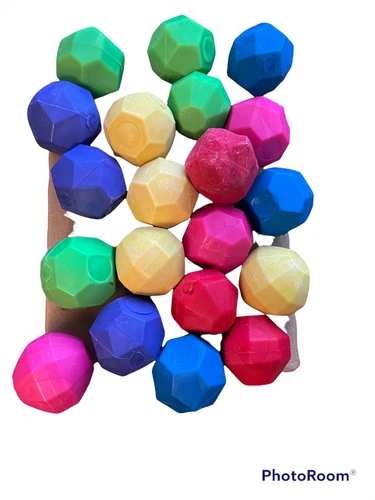 Vo-Toys Cat Crazy Wacky Balls 20 Pack Bulk Erratic Rubber Wild Kitten Toy Color