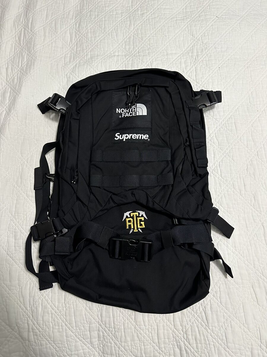 DS SUPREME THE NORTH FACE RTG BACK PACK AND EXTRA PUCH PACK BLACK 