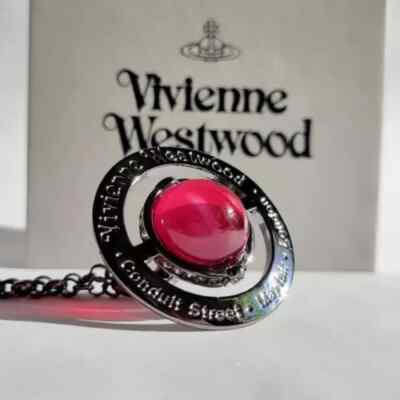 Vivienne Westwood Small Orb Necklace Pendant Purplish red x