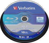 50 Verbatim Rohlinge Blu-Ray BD-R 25GB 6X Mabl Spindel