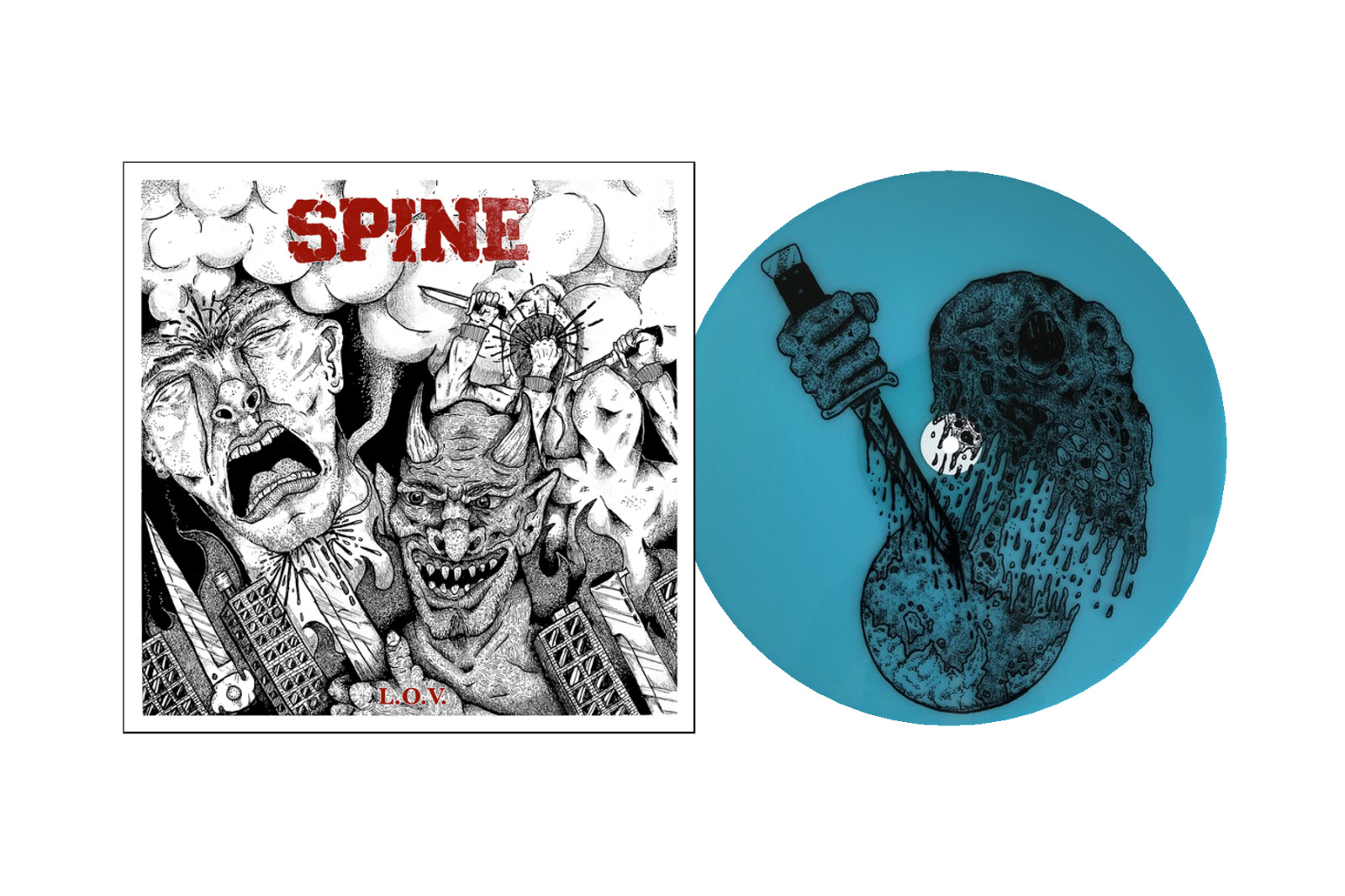 Spine - L.O.V. 12" EP (Blue) NEW Hardcore 