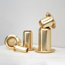 Brass Hollow Tubular Rivets DIN 7340 Eyelet M1.5 M1.7 M2 M2.3 M2.5 M3 M4 M5 M6
