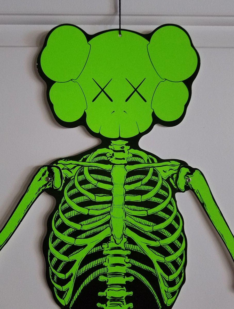 KAWS Green Skeleton Wall Hanging | eBay