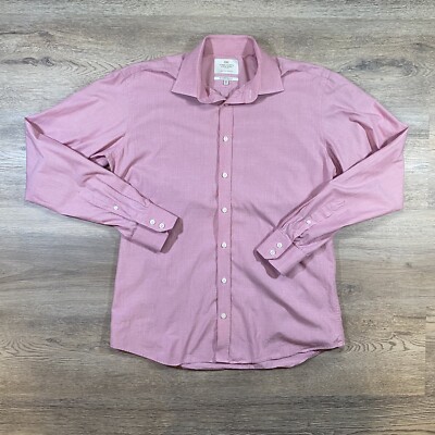 hawes and curtis dress shirt Hawes & Curtis Dress Shirt Men's 15 1/2 - 36 Long Sleeve Button Down Slim  Fit