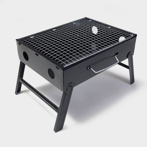 Portable Folding Charcoal BBQ Barbecue Camping Grill Travel Picnic Outdoor Sun - Picture 3 of 12