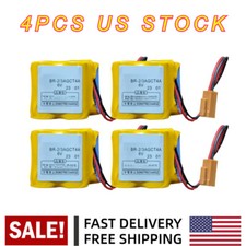 4x 6V 4400mAh BR-2/3AGCT4A PLC Battery Backup Power A98L-0031-0025 w/ Plug NEW