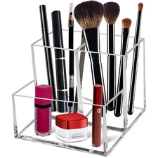 Cerpourt Clear Acrylic Makeup Brush Organizer,Multi-Purpose Cosmetic Brushes ...