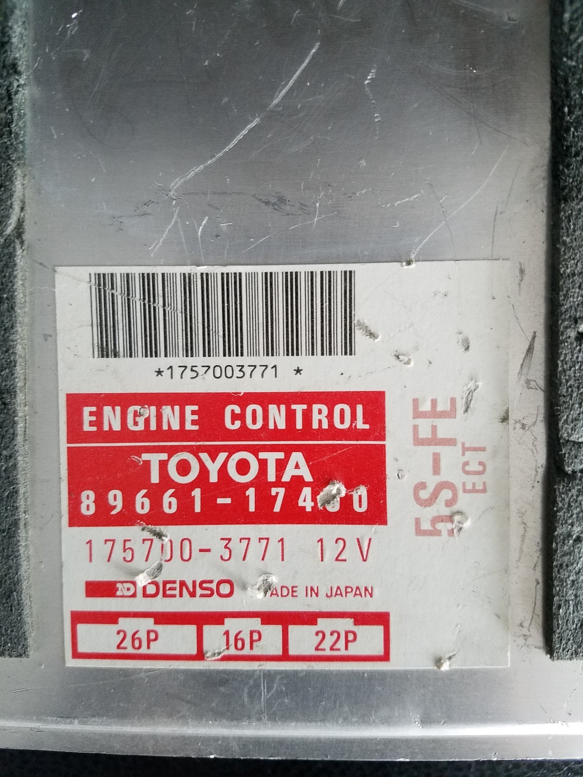 9195 TOYOTA MR2 Electronic Control Module, ECM, ECU, 8966117400 eBay