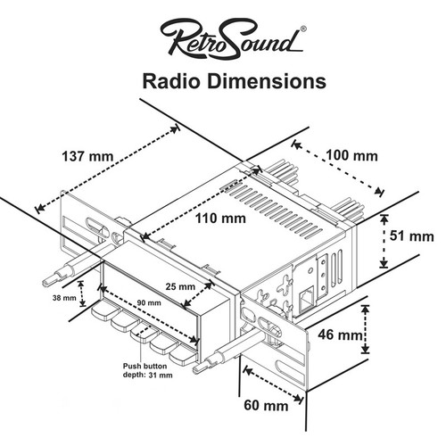 For Plymouth Grand Voyager 1988 1989 Vintage Car Radio DAB+ UKW Bluetooth Aux - Picture 10 of 10
