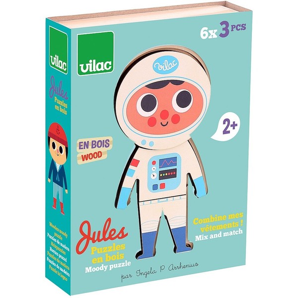 Vilac Puzzle Jules Aus Holz Zum Ankleiden Von Ingela P. Arrhenius 7625-image