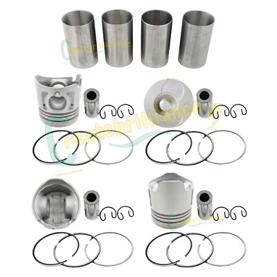 4JB1 Piston+Piston Rings STD+Cylinder liner For ISUZU 4JB1 4JB1T Engine Pin 34mm