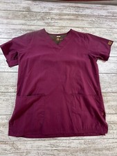 Carhartt C10101 - Women's V-Neck Two Pocket Scrub Top Sz S Maroon