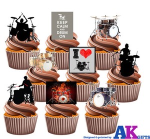 Batterie Batterie Partie Pack 36 Comestibles Cup Glacages Pour Gateau Bande Rocker Decorations Ebay